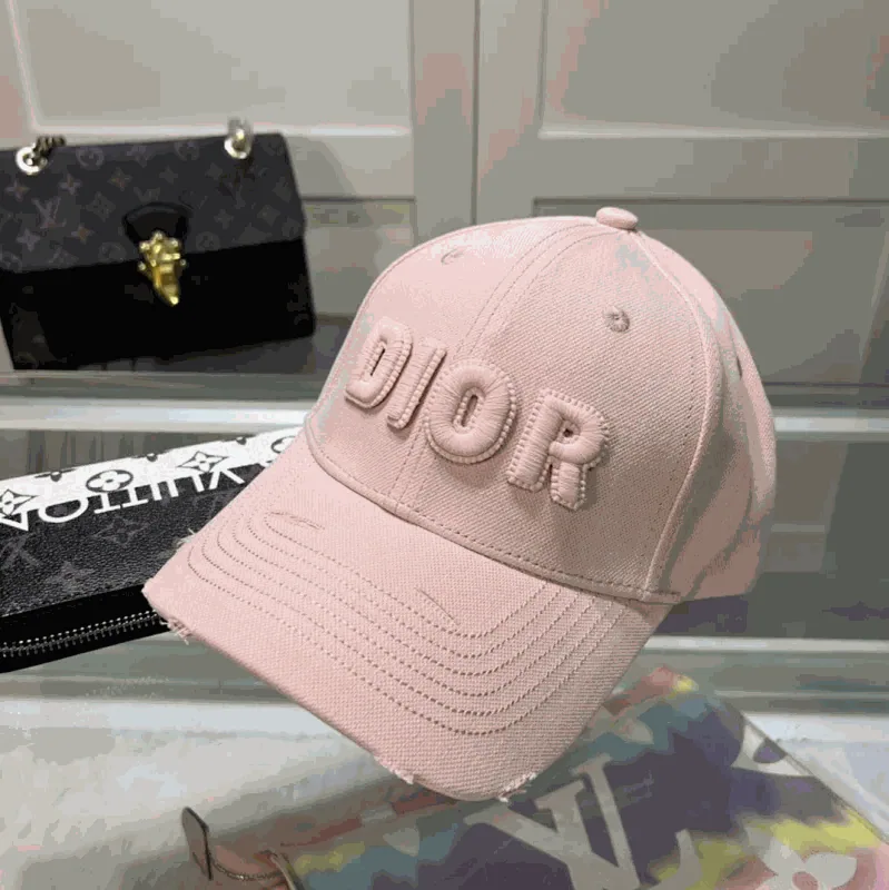 Dior Pink Baseball Cap with 3D Embroidered Logo — listing photograph