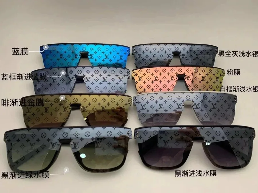 Louis Vuitton Monogram Shield Sunglasses Blue Gradient Lens — listing photograph