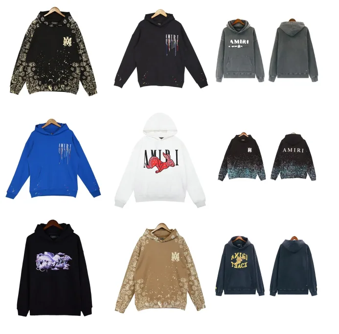 AMIRI Rabbit Graphic Hoodie White Distressed Print — listing photograph