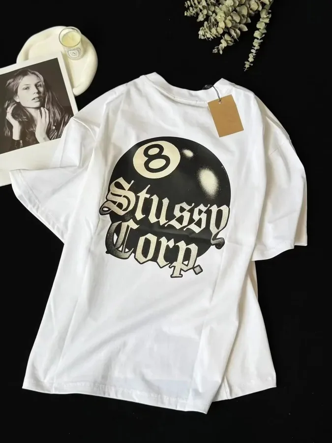 Stussy Corp 8-Ball Graphic Tee White — listing photograph