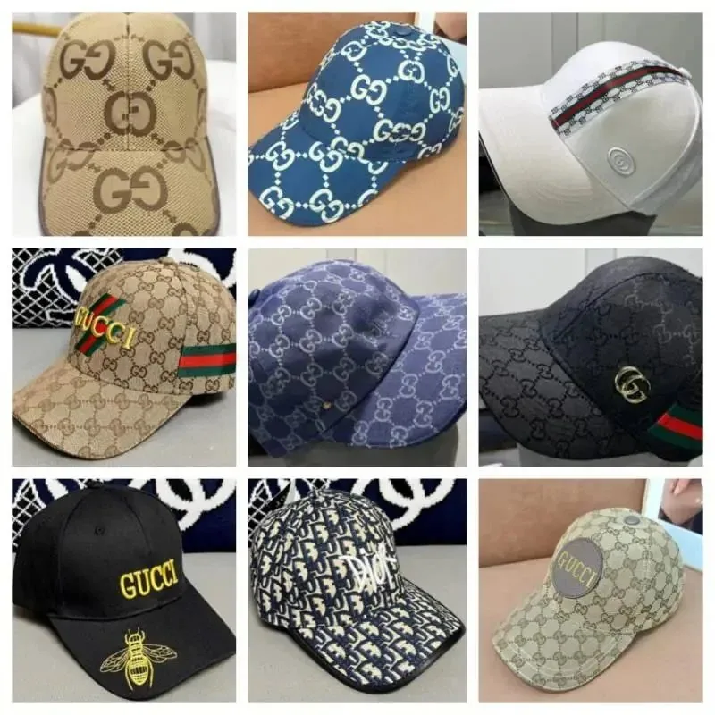 Gucci GG Monogram Baseball Cap Beige Canvas with Interlocking G Pattern — listing photograph