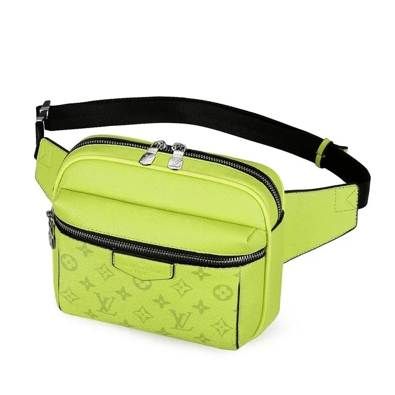 Louis Vuitton Neon Lime Monogram Bumbag with Black Strap — listing photograph