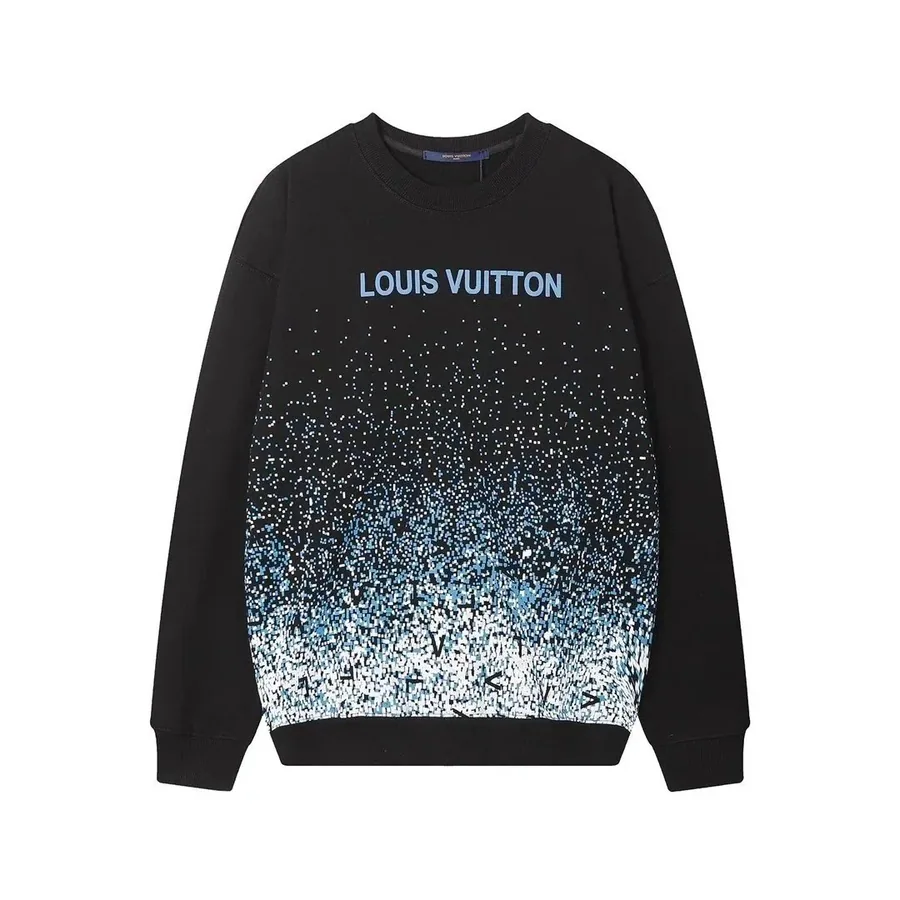 Louis Vuitton Pixel Gradient Sweatshirt Black Blue White — listing photograph