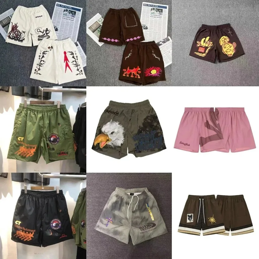 Travis Scott Cactus Jack Eagle Print Shorts Olive Green — listing photograph