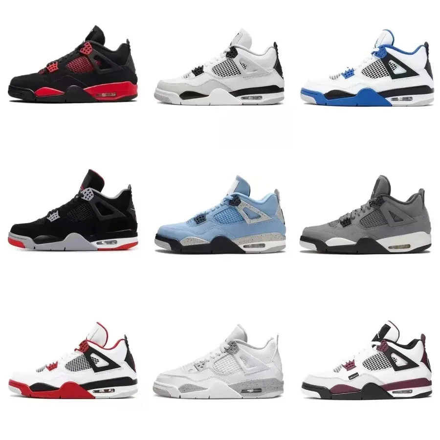 Nike Air Jordan 4 Retro Bred Black Red Mesh Upper — listing photograph
