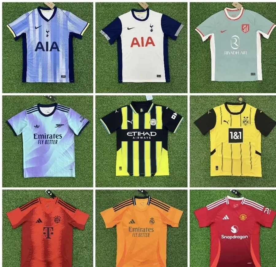 Tottenham Hotspur 2023-24 Away Jersey Light Blue Striped AIA Sponsor — listing photograph