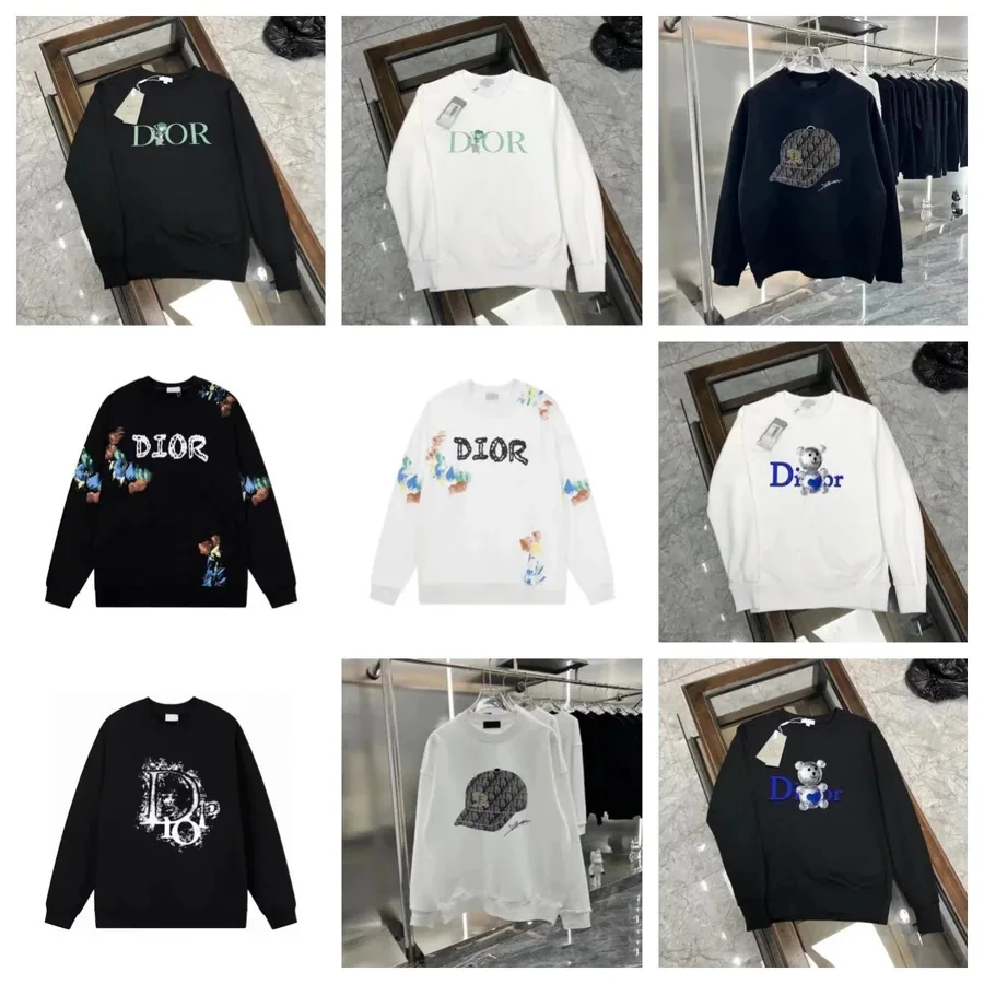 Dior Oblique Cap Embroidered Sweatshirt Black — listing photograph