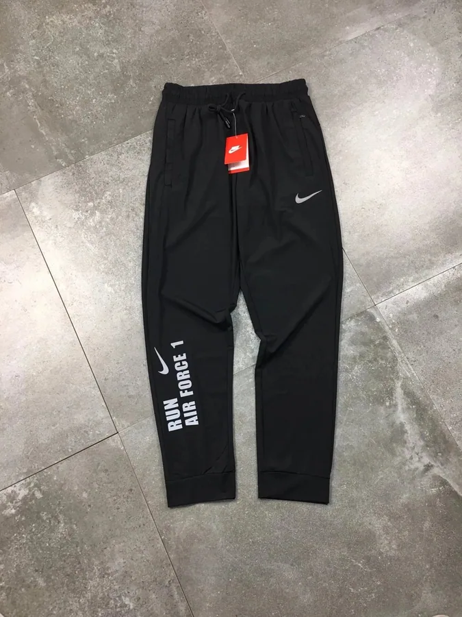 Nike Air Force 1 Run Joggers - Black Performance Track Pants — listing photograph