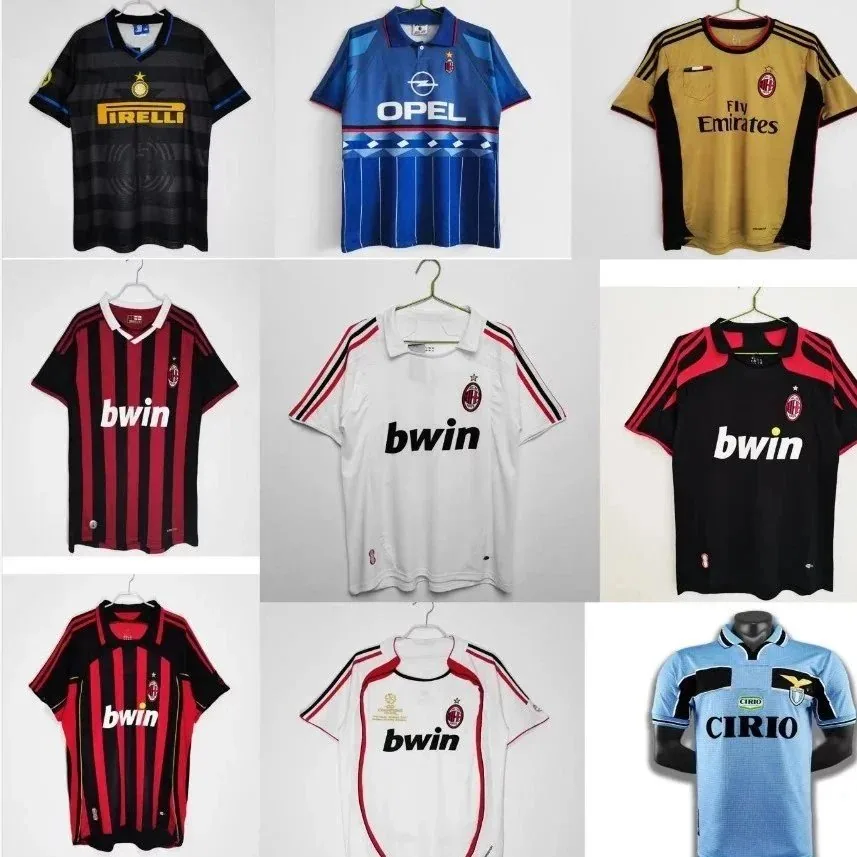 AC Milan 2006-07 Home Jersey Red-Black Stripes bwin Sponsor — listing photograph