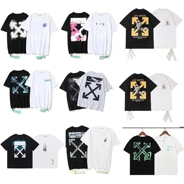Off-White Diag Arrow Graphic T-Shirt Black with White Arrows — listing photograph