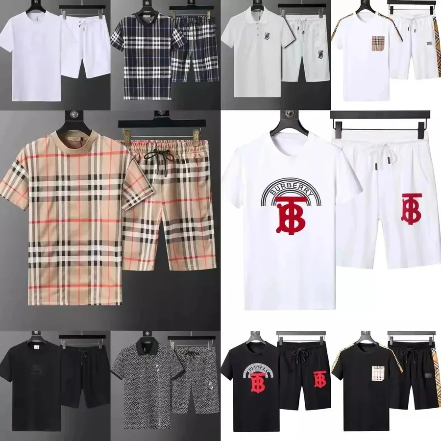 Burberry Classic Check Print T-Shirt and Shorts Set Beige — listing photograph