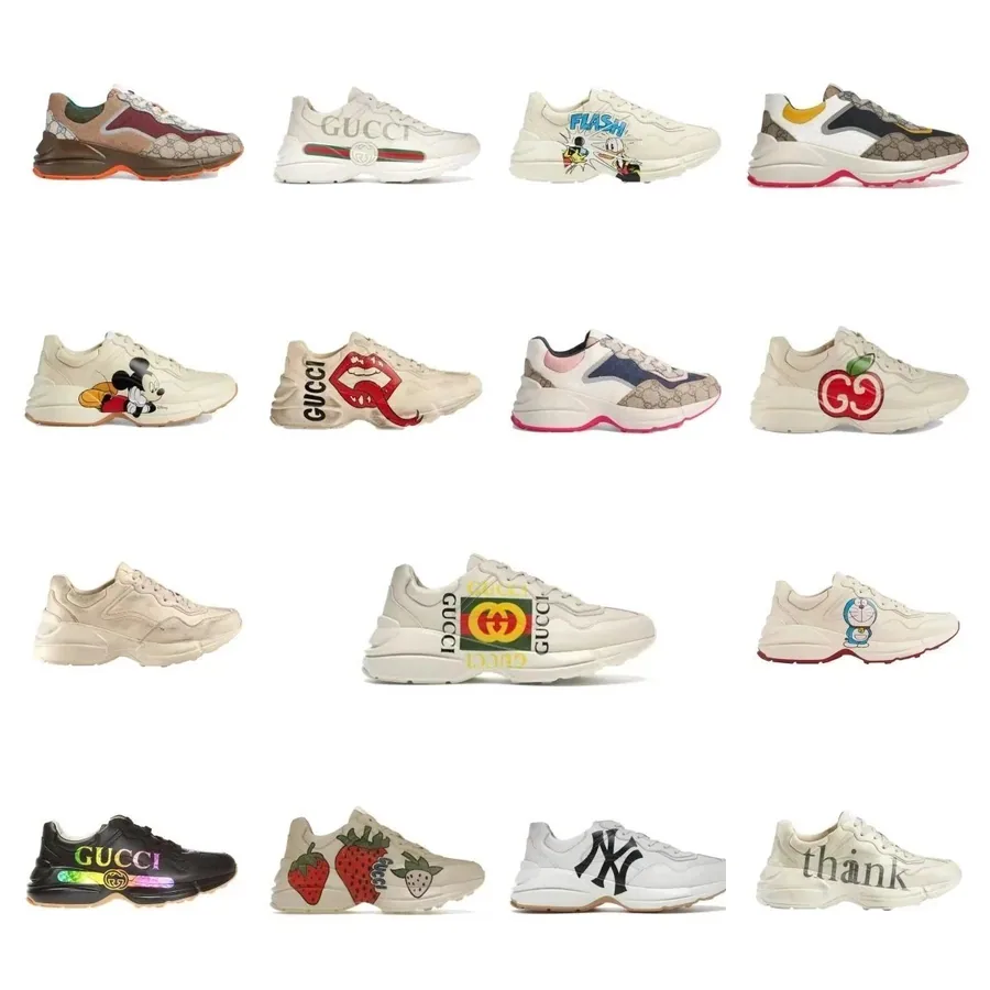 Gucci Rhyton Disney Mickey Mouse Leather Sneaker Beige — listing photograph