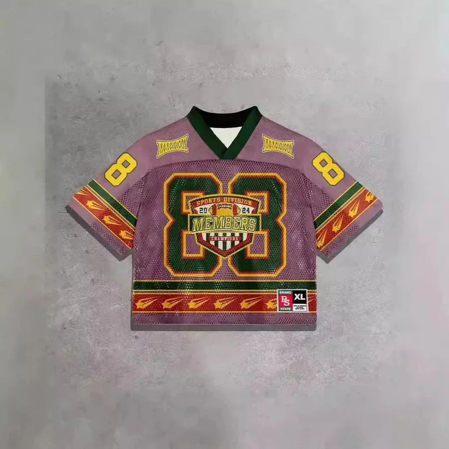 BS State 83 Members Championship Mesh Jersey Purple Green — listing photograph