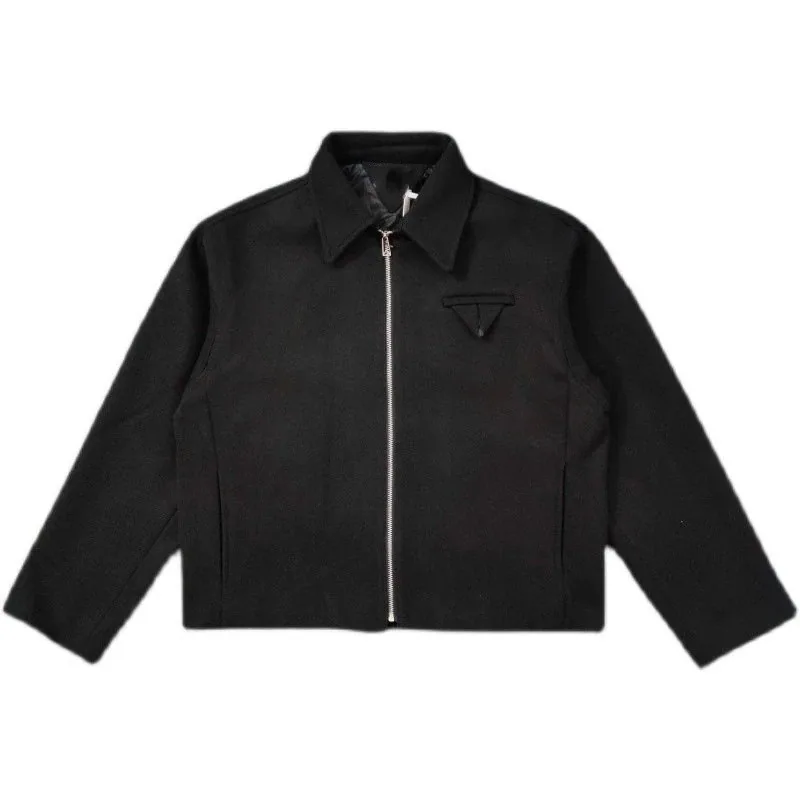 Prada Re-Nylon Zip-Up Jacket Black Triangle Logo — listing photograph