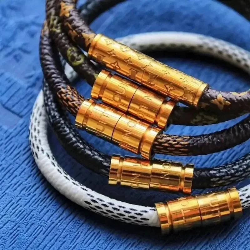 Louis Vuitton Monogram Canvas Rope Bracelet with Gold-Plated Locks — listing photograph