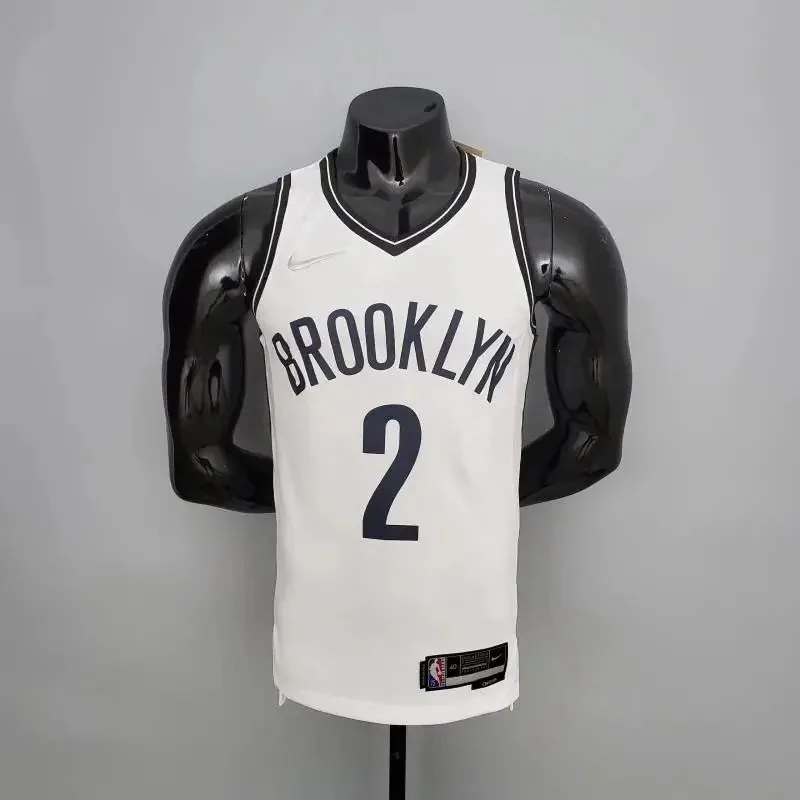 Nike Brooklyn Nets Kyrie Irving #2 White Swingman Jersey — listing photograph