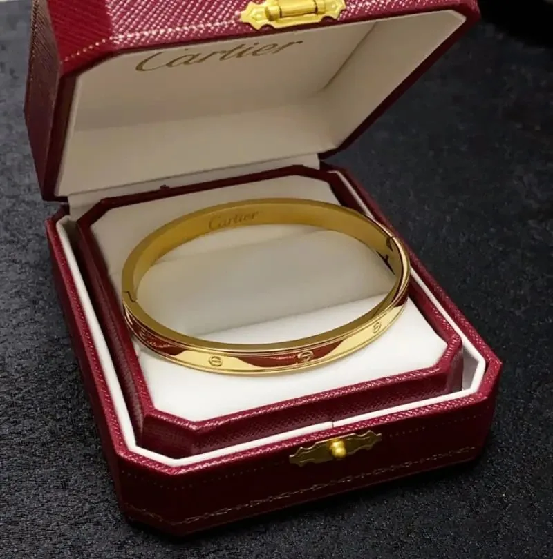 Cartier Love Bracelet Yellow Gold with Red Enamel — listing photograph