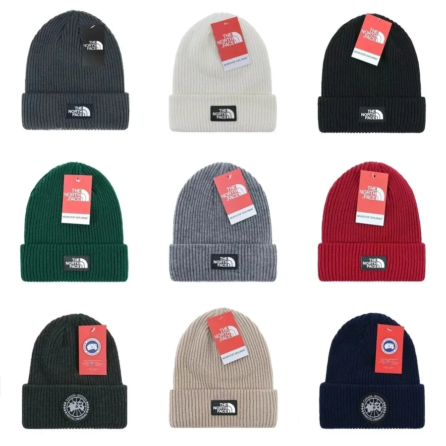 The North Face Logo Beanie - Ribbed Knit Cuffed Winter Hat — listing photograph