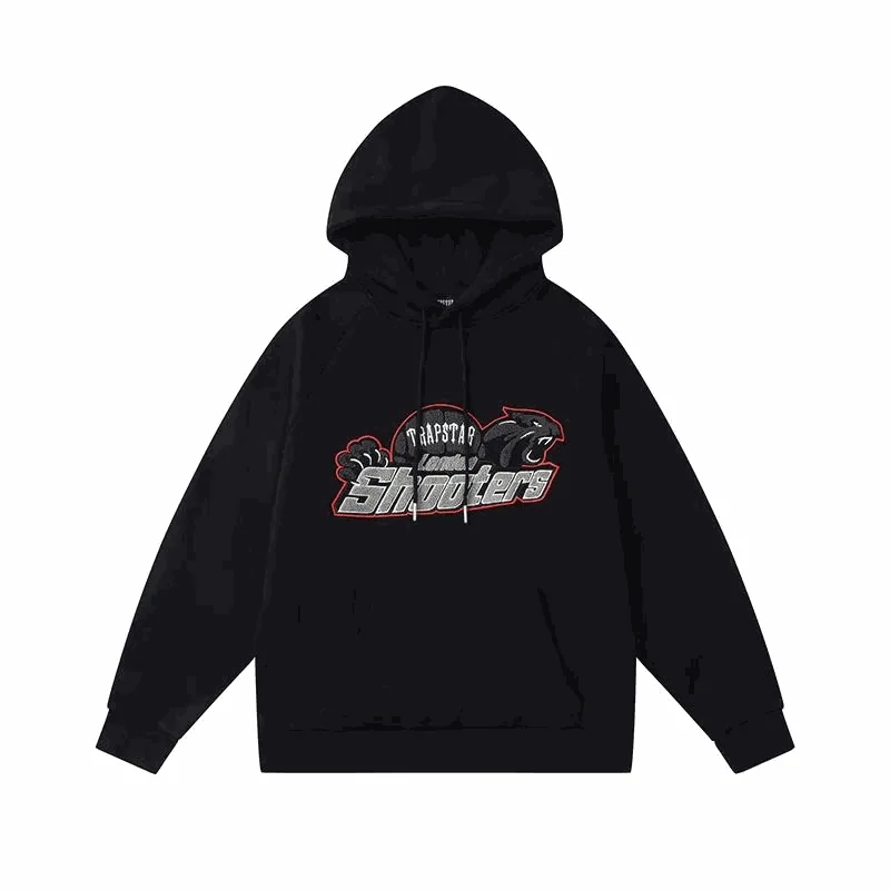 Trapstar London Shooters Black Hoodie with Panther Graphic — listing photograph