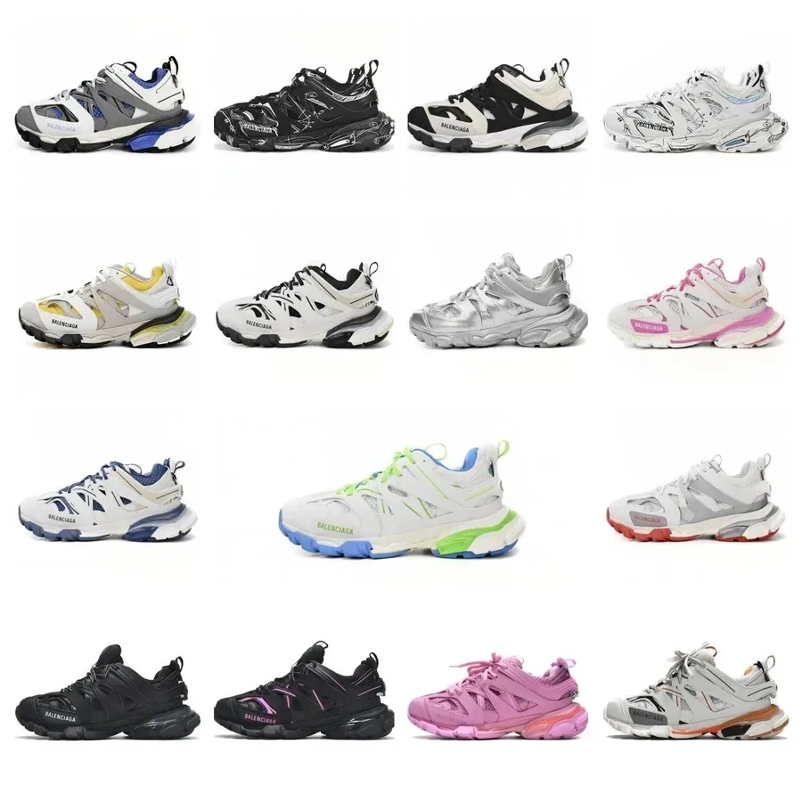 Balenciaga Track 2 Sneakers White Black Mesh Chunky Sole — listing photograph