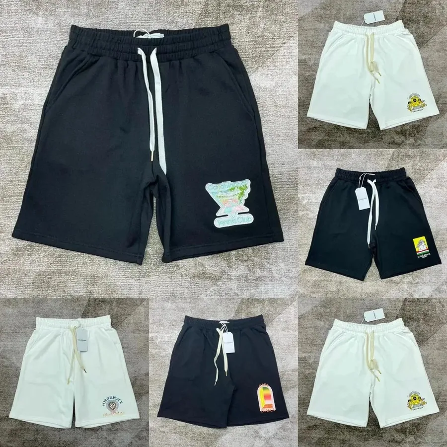 Candied Tennis Club Embroidered Shorts - Black with Martini Patch — listing photograph