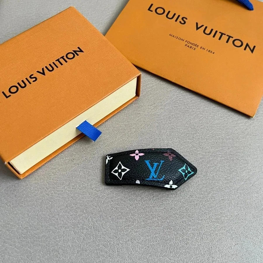 Louis Vuitton Monogram Multicolor Black Leather Key Holder — listing photograph