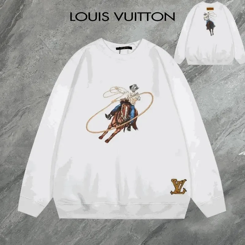 Louis Vuitton White Cowboy Rodeo Print Sweatshirt — listing photograph