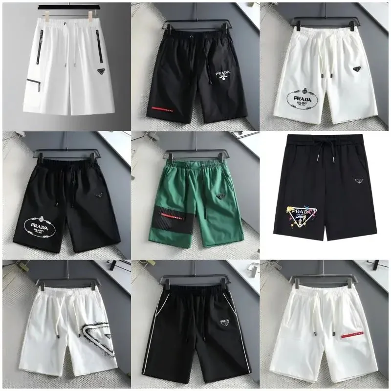 Prada Re-Nylon Logo Shorts - White with Zippered Pocket Detail — listing photograph