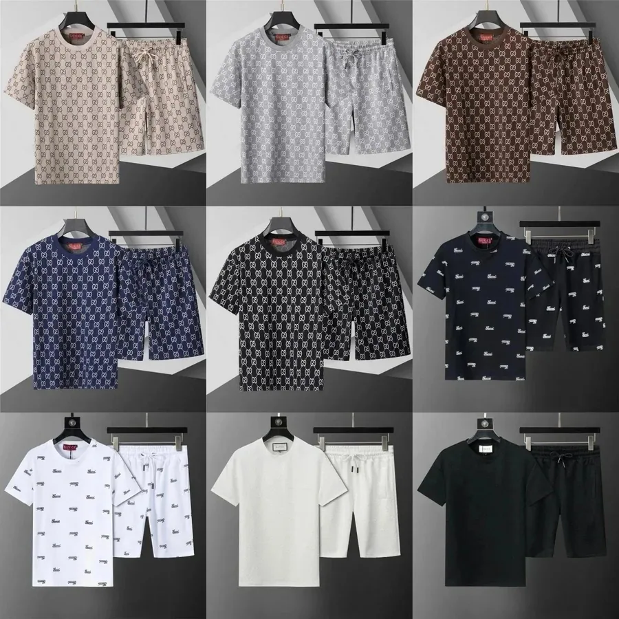 Gucci GG Monogram Print Cotton T-Shirt and Shorts Set Beige — listing photograph