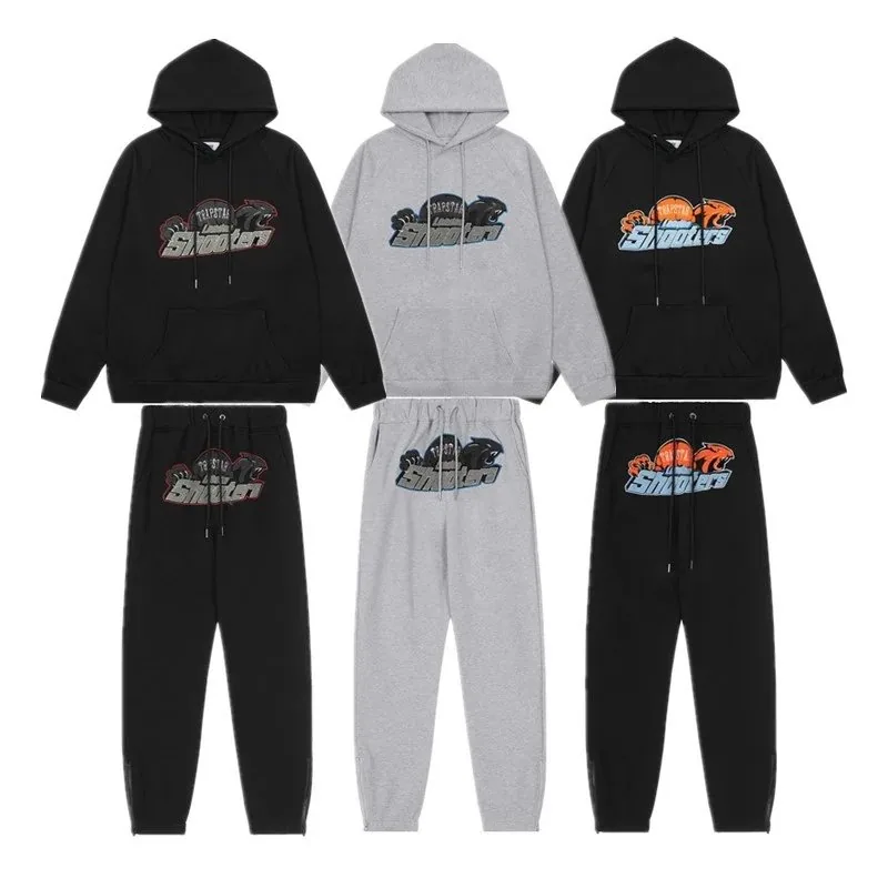 Phantom Shooters Graphic Hoodie and Jogger Set - Black/Grey/Orange — listing photograph