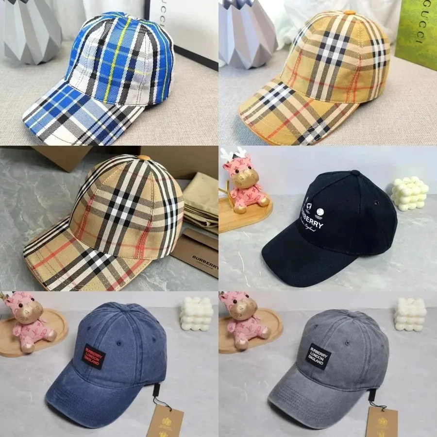 Burberry Classic Check and Solid Baseball Cap Collection — listing photograph