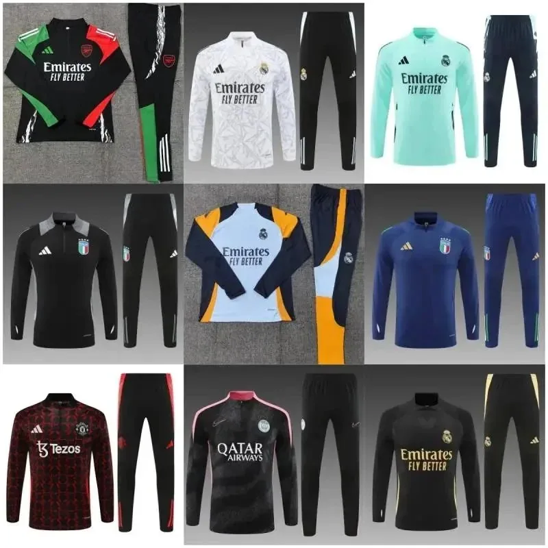 Adidas Real Madrid Training Set White Floral Pattern Quarter-Zip Top — listing photograph