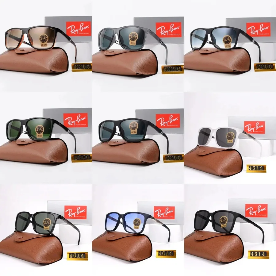 Ray-Ban RB4614 Polarized Sunglasses Black Frame Gray Lens — listing photograph