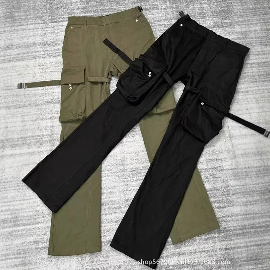Cargo Pants with Detachable Straps - Black and Olive Green — listing photograph