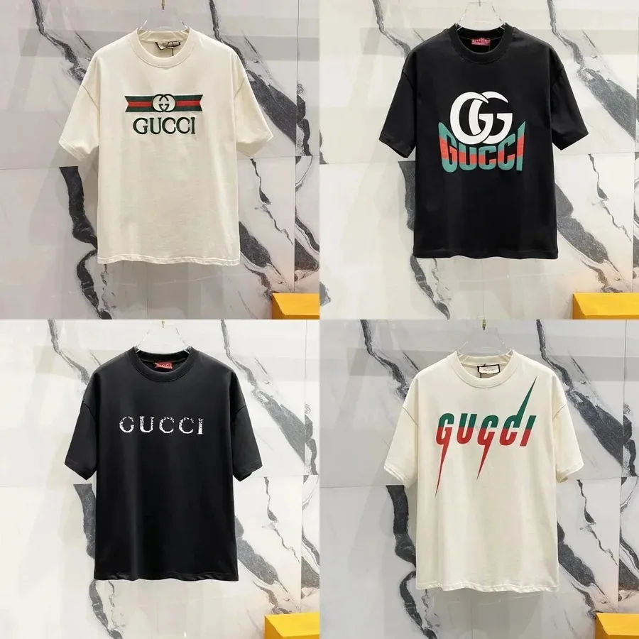 Gucci Classic Logo T-Shirt with Web Stripe - Off-White — listing photograph