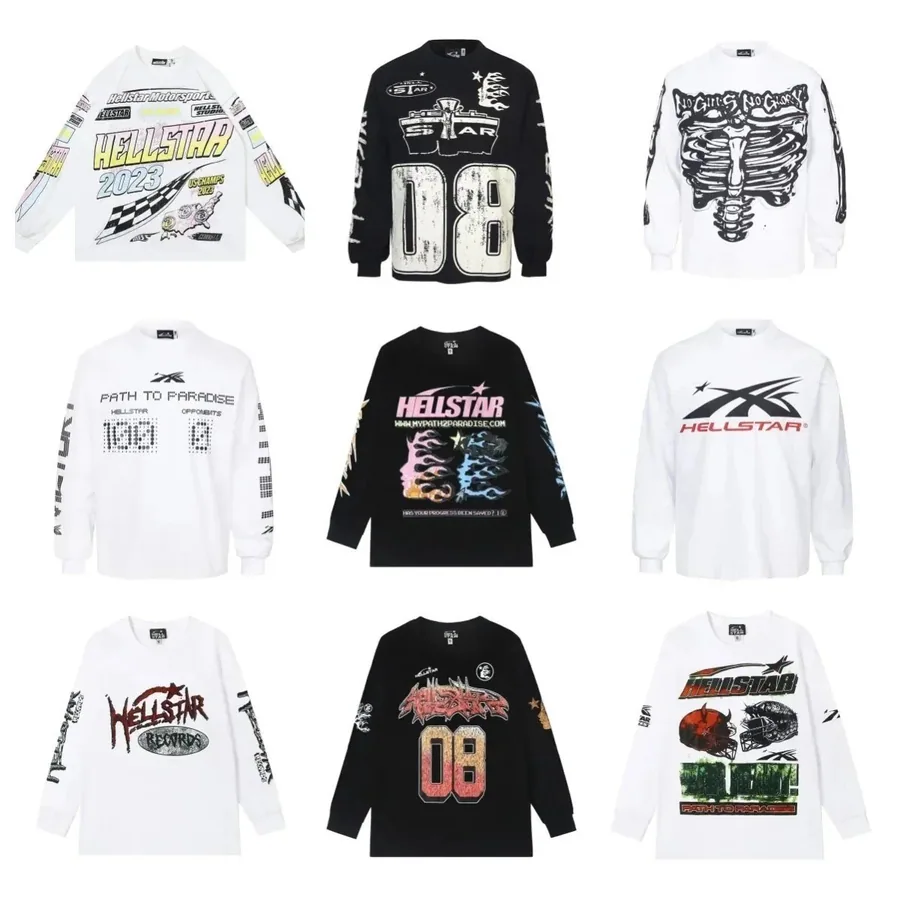 HELLSTAR 2023 Motorsport Long Sleeve Graphic Tee - White — listing photograph