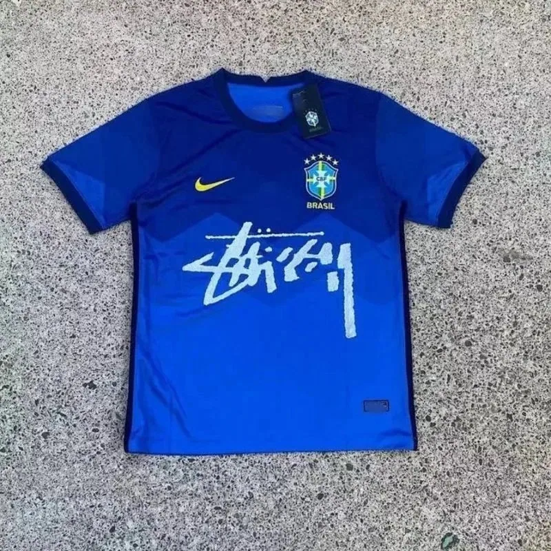 Nike Brazil National Team Jersey - Royal Blue with Chinese Calligraphy Design — listing photograph