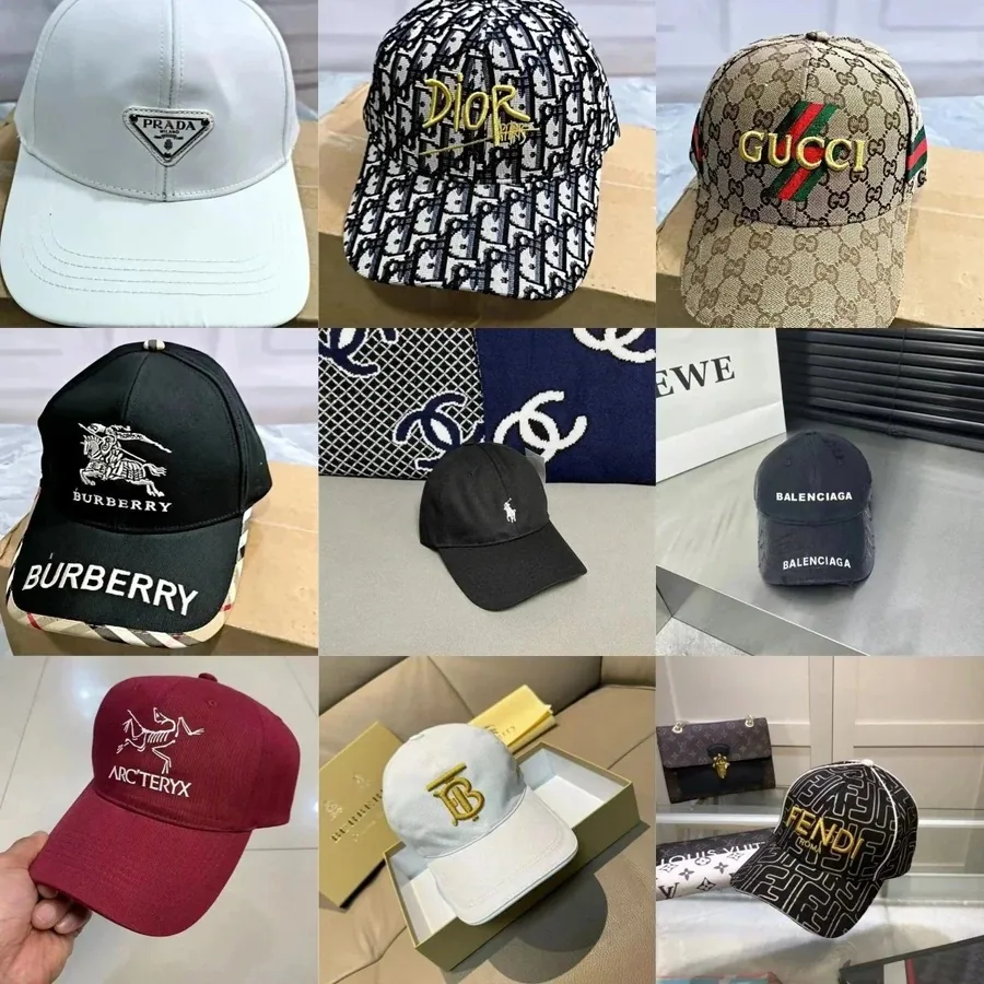 Prada White Structured Baseball Cap with Triangle Logo — listing photograph