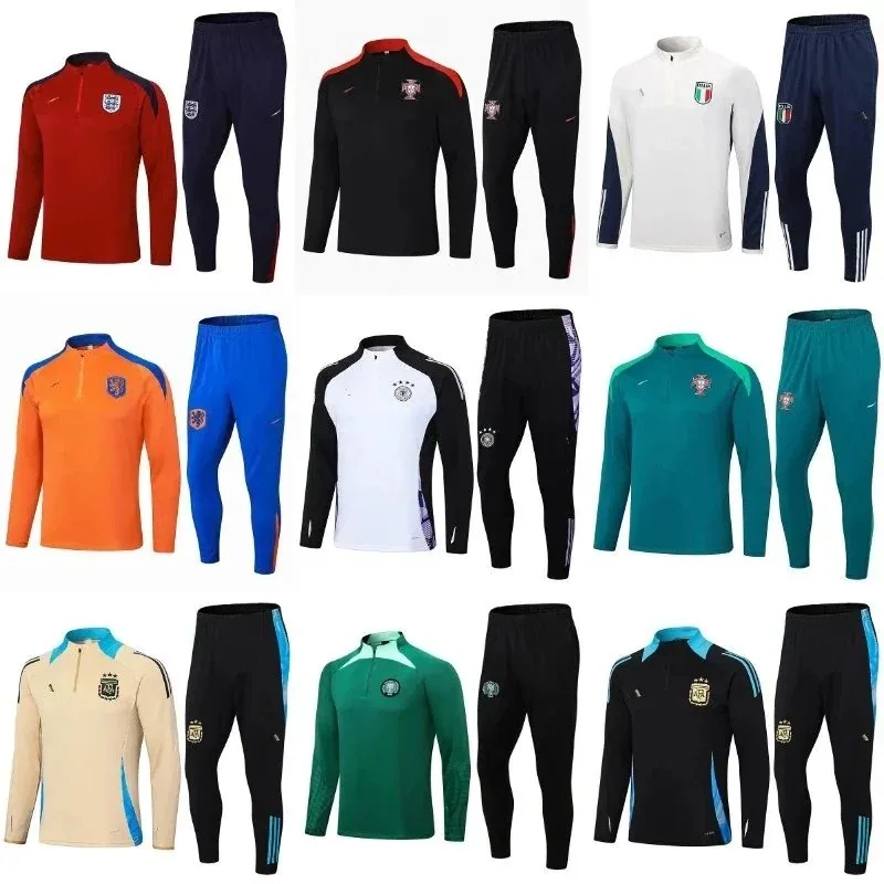 Nike National Team Training Set Portugal Black-Red Half-Zip Top & Pants — listing photograph