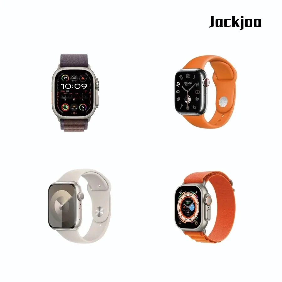 Apple Watch Ultra 2 with Purple Woven Band and Adventure Face — listing photograph