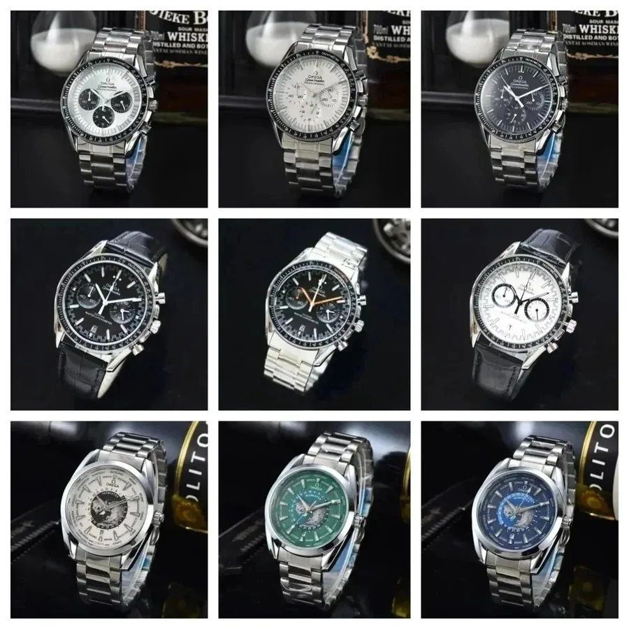 Omega Speedmaster Chronograph Steel White Dial Tachymeter Bezel — listing photograph