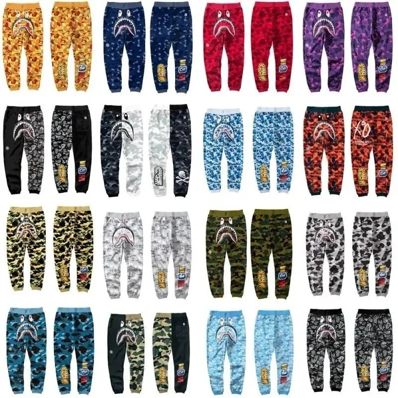 BAPE Shark Camo Joggers - Purple Gradient with Logo Patch — listing photograph