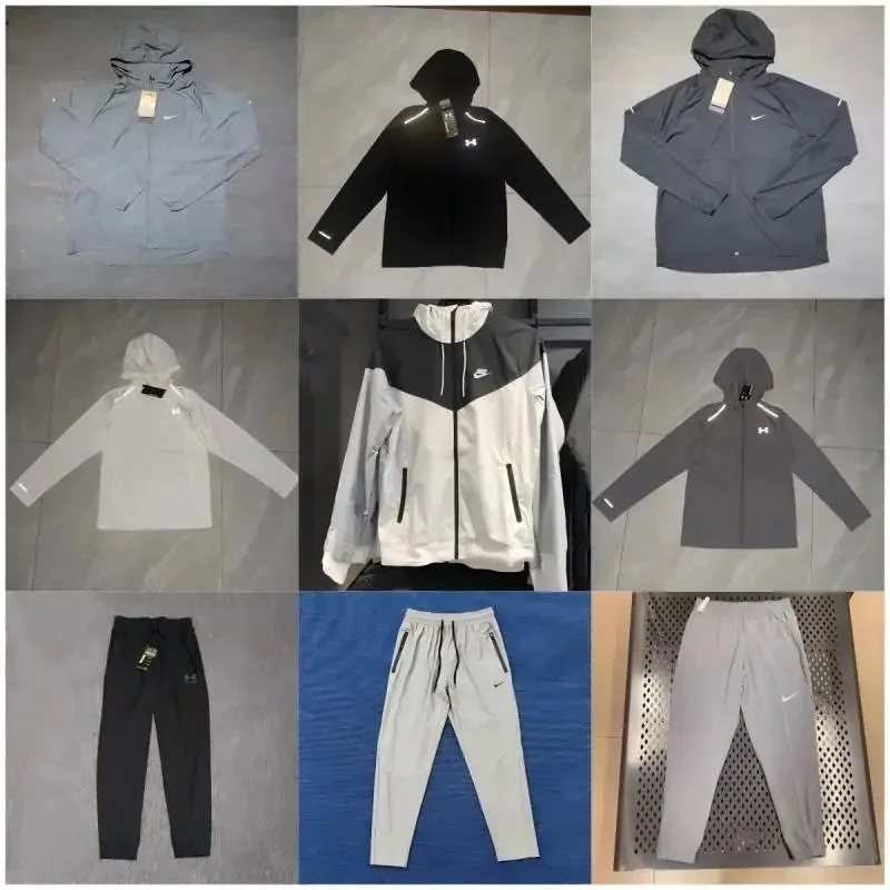 Nike Windrunner Hooded Jacket - Gray Reflective Trim — listing photograph