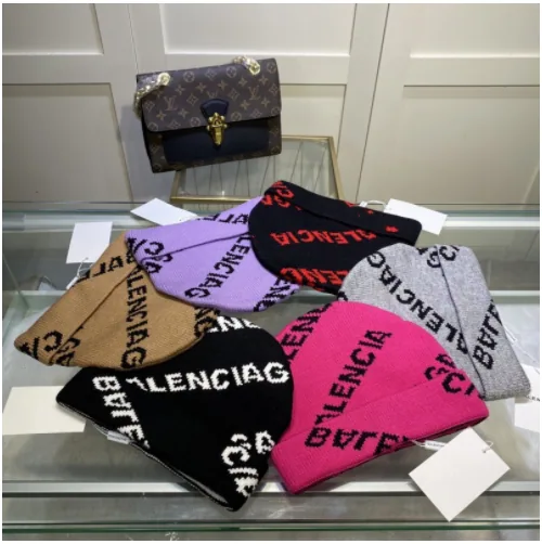 Balenciaga Logo Knit Beanie Hat in Multiple Colors — listing photograph