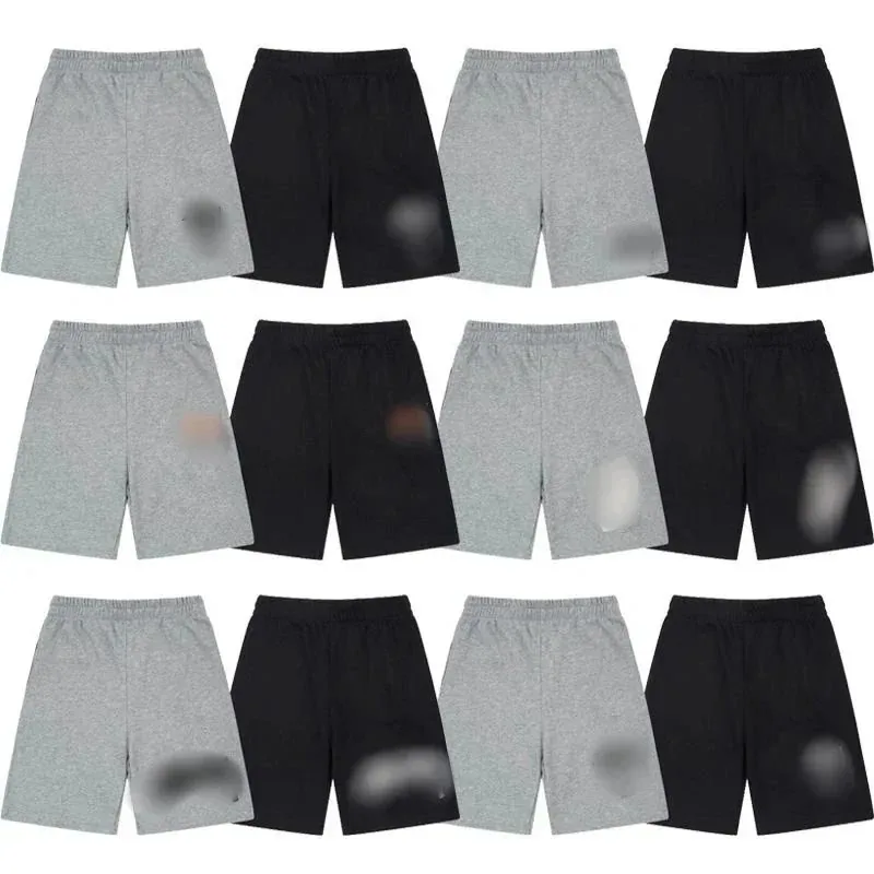 Classic Elastic-Waist Cotton Shorts - Gray and Black Options — listing photograph