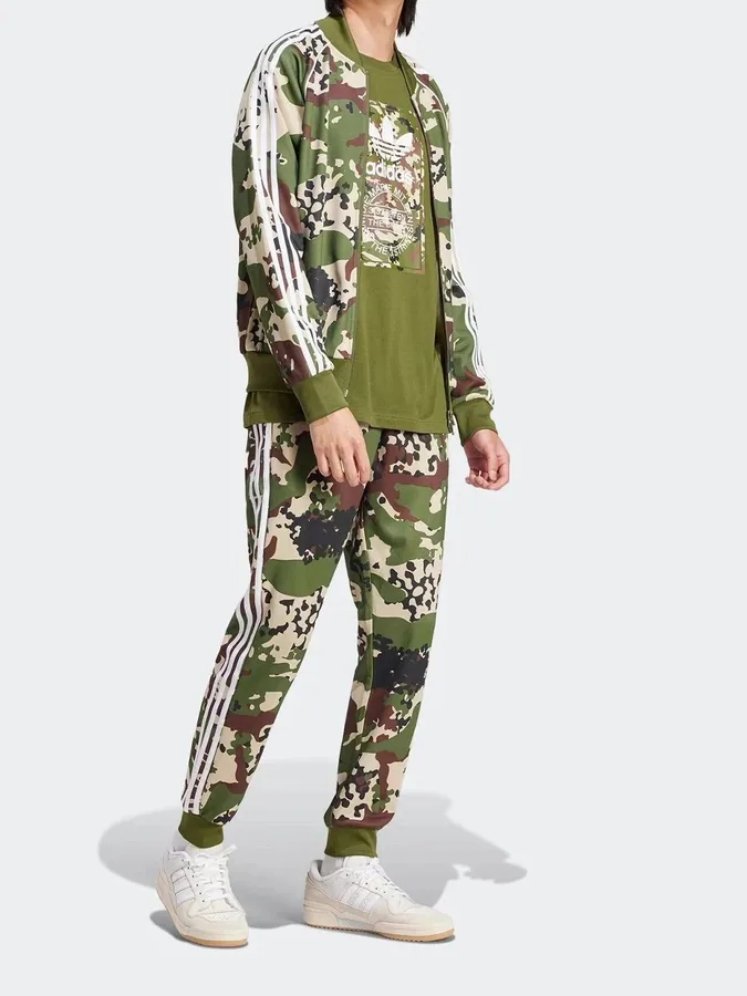 Adidas Originals Camo Track Jacket and Pants Set Olive Green — listing photograph