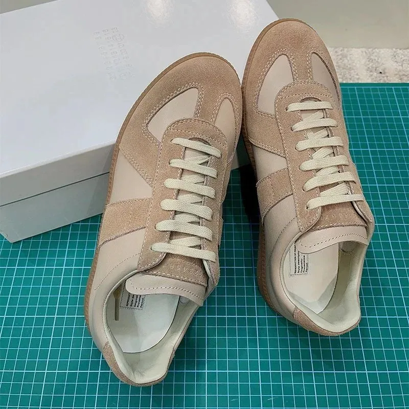 Maison Margiela Replica Sneakers Beige Suede Leather — listing photograph