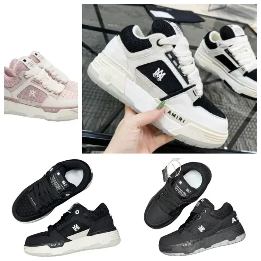 AMIRI MM2 Chunky Sneakers White-Black Mesh Panel — listing photograph