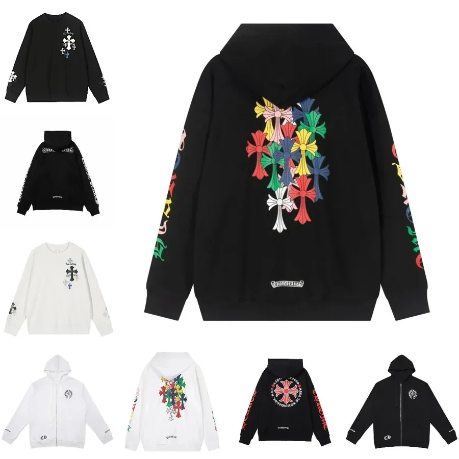 Chrome Hearts Multi-Color Cross Cluster Hoodie Black — listing photograph