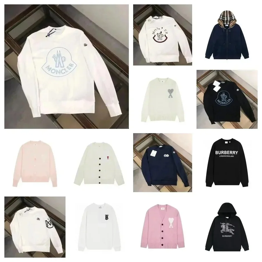 Moncler Embroidered Logo White Crewneck Sweater — listing photograph